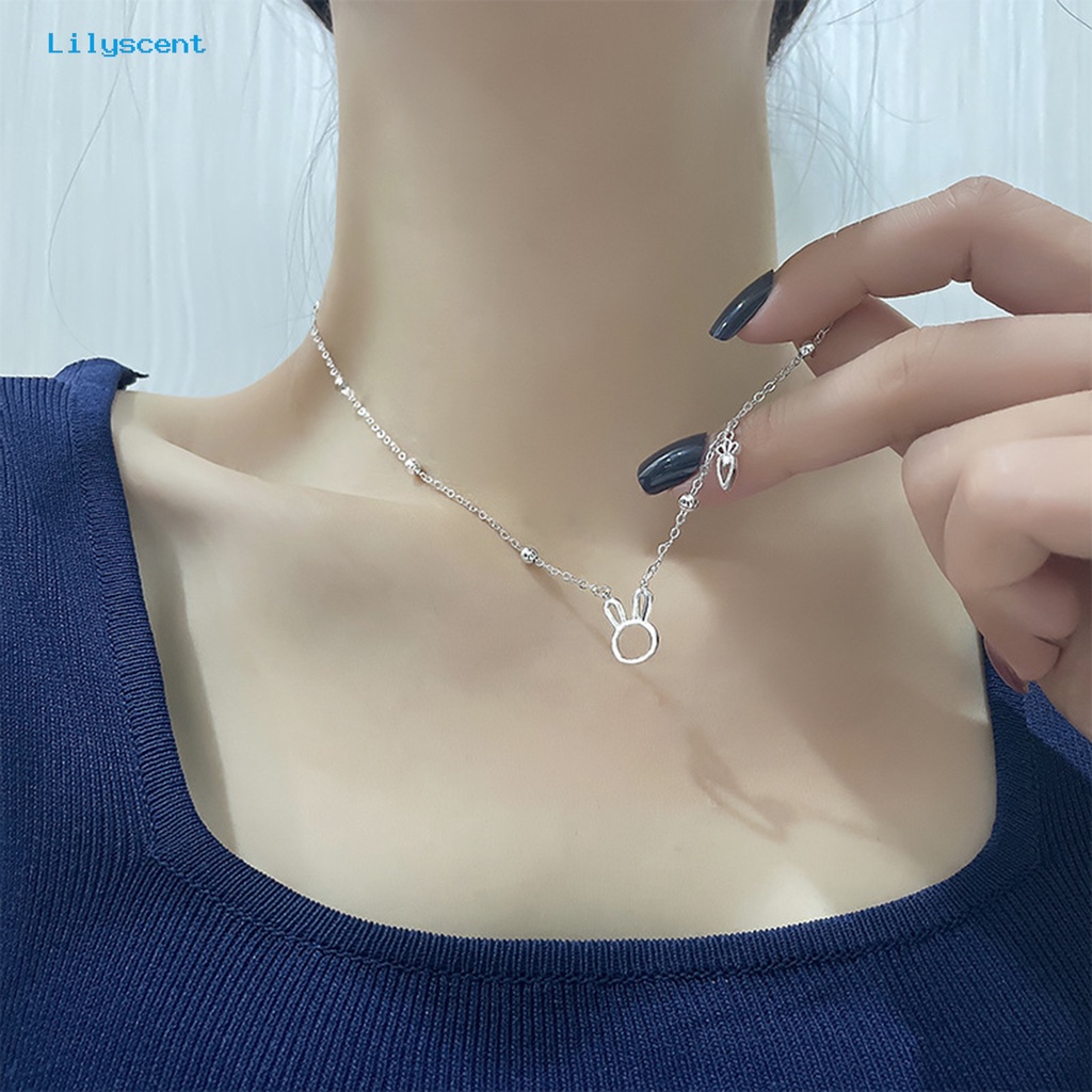 [LS] Kalung Simple Adjustable Halus Berongga Keluar Liontin Wanita Indah Kalung Terang Untuk Pakaian Sehari-Hari