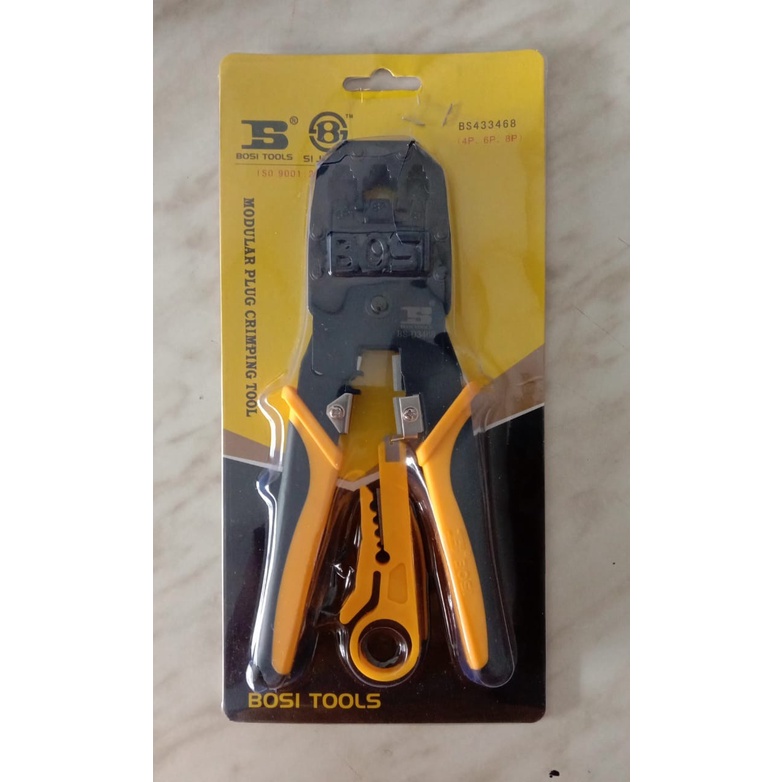 CRIMPING TOOL KIT BOSI TANG KRIMPING RJ45 CAT5E dan CAT6E