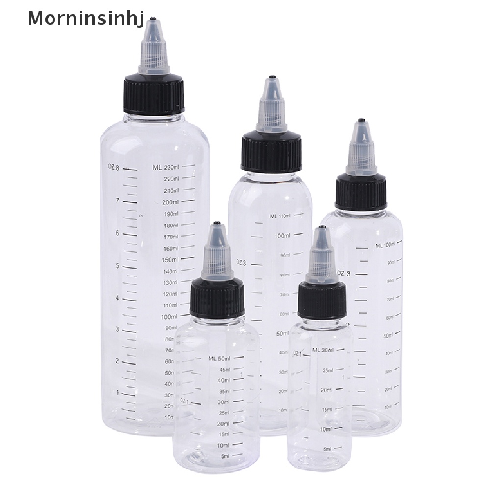 Mornin 30ml-250ml Botol Pipet Kapasitas Cairan PET Plastik Wadah Tinta Pigmen id