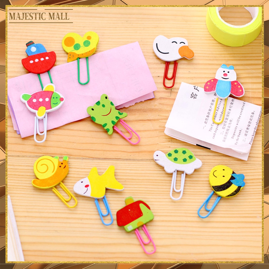 

® Penjepit Klip Kertas Karakter Paper Clip Korean Push Pin Set 12pcs Import COD