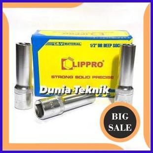 onderdil LIPPRO Deep Socket 12 mm Mata Sok Panjang 12 mm Mata Kunci Sock Shock 12mm Panjan