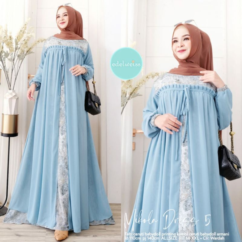 mikola dress syari ori edelweis
