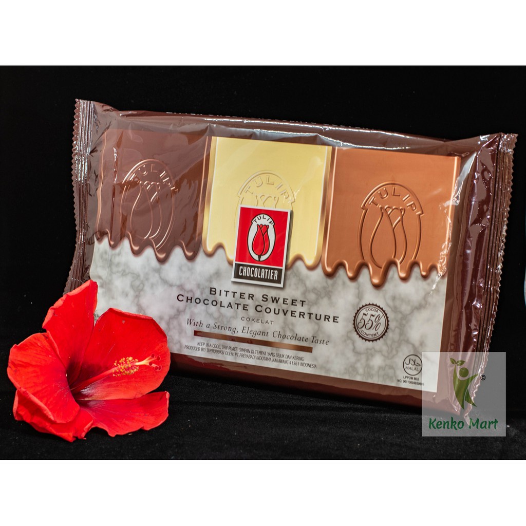 

✨NEW✨ -TULIP Bittersweet Chocolate Couverture 55% 1 kg - Coklat Batang 1 Kg- 1.1.23
