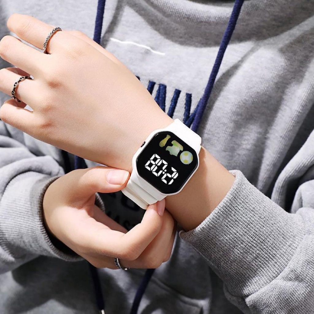 ✅COD Jam Tangan Rubber Couple LED Digital Pria Wanita FashionAir Electronic Anak Import M180