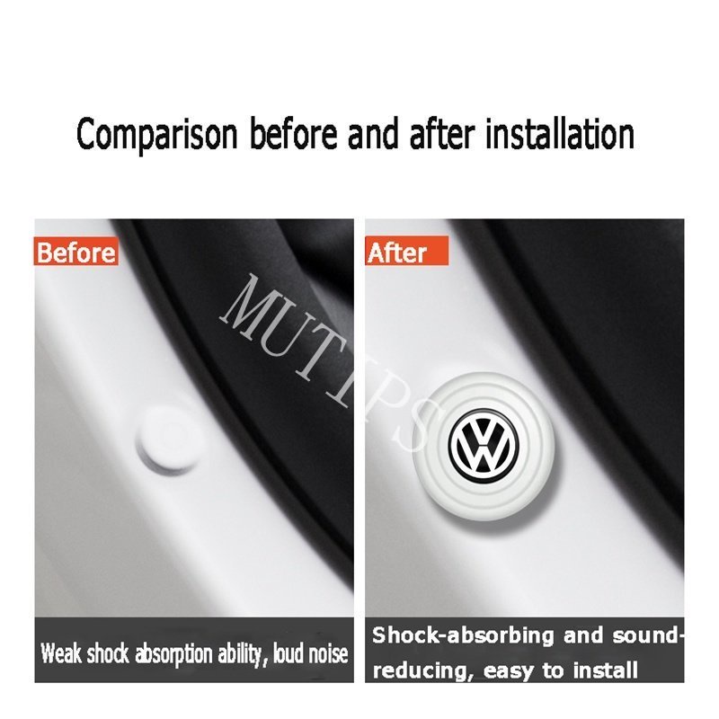 Volkswagen 4per8 /12 /16Pcs New Luminous Type Car Door Trunk Anti Shock Tabrak Pad Silikon Stiker Mengurangi Kebisingan Penyangga Universal Untuk mk7 Scirocco Beetle Polo Golf mk3 mk6 Passat B5