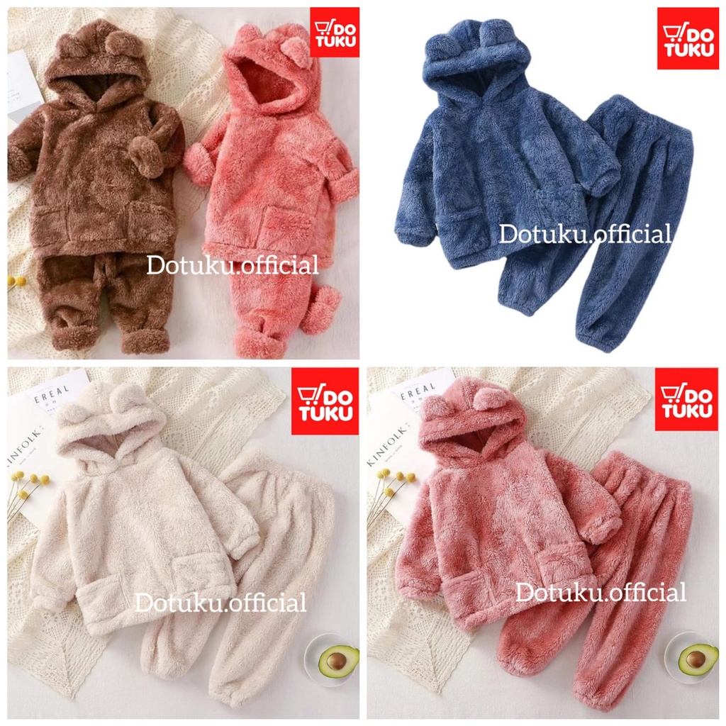 Jaket Anak Hoodie Anak Laki-Laki Perempuan Usia 3-6 Tahun 1 Set