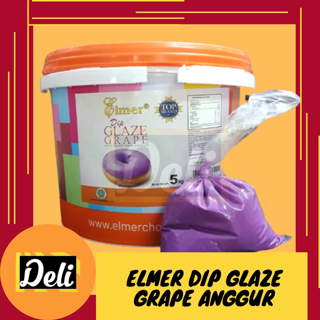 

Elmer Glaze Grape Anggur Timbangan 250gr / Topping Roti Kue Selai Glaze Rasa Anggur 250gr
