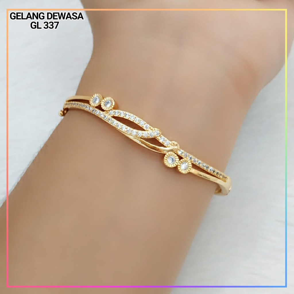 Gelang xuping gelang dewasa bangle Permata elegan perhiasan lapis emas GL 337