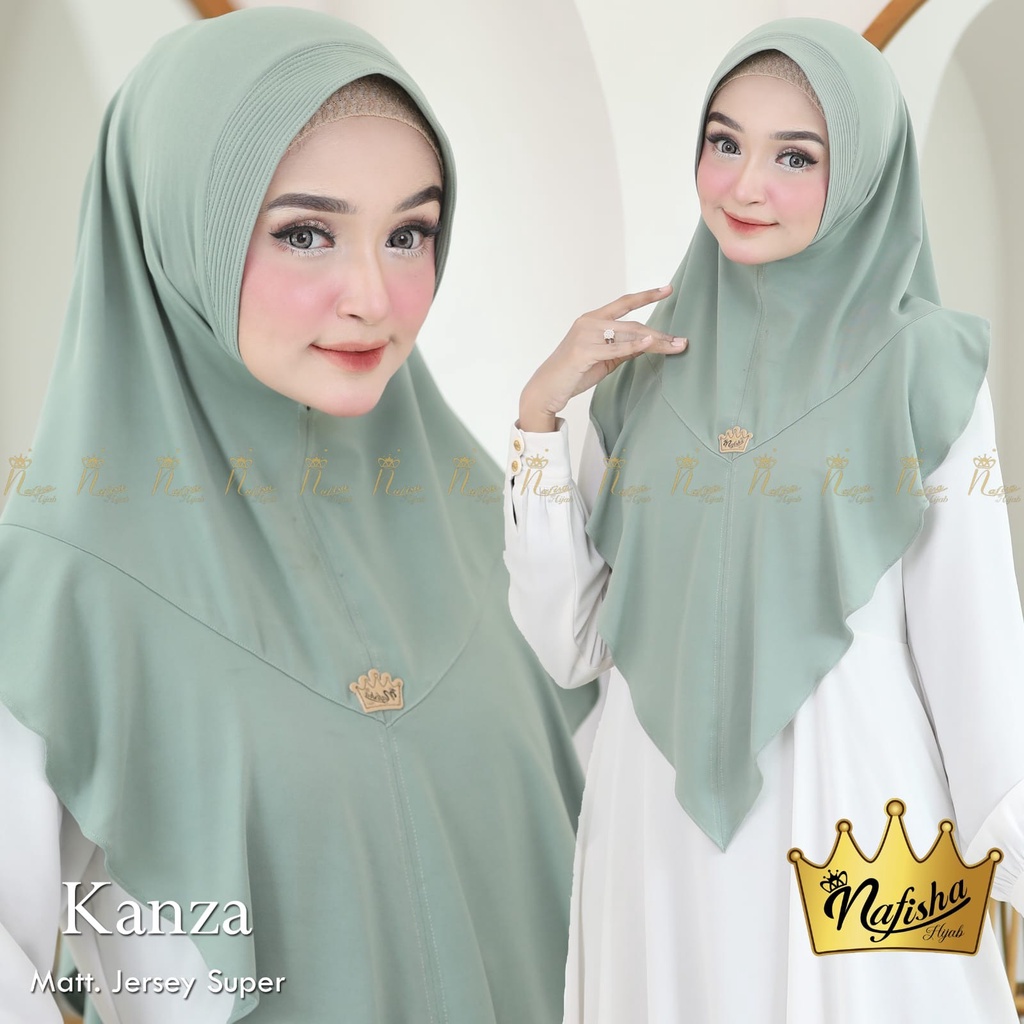 Nafisha Hijab Instan Simpel Pad Kanza Bahan jersey Super