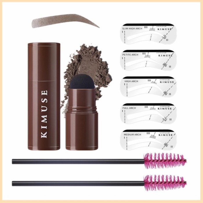 Eyebrow-Powder- Stempel Alis Kimuse Kimuse One Step Eyebrow Stamp Shaping Kit -Powder-Eyebrow