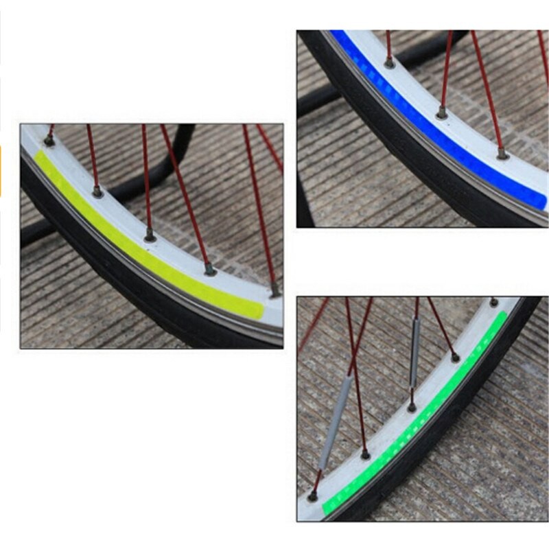 Bicycle Wheel Reflective Sticker / Stiker Roda Sepeda 8 Strip Reflektif Velg Reflektor