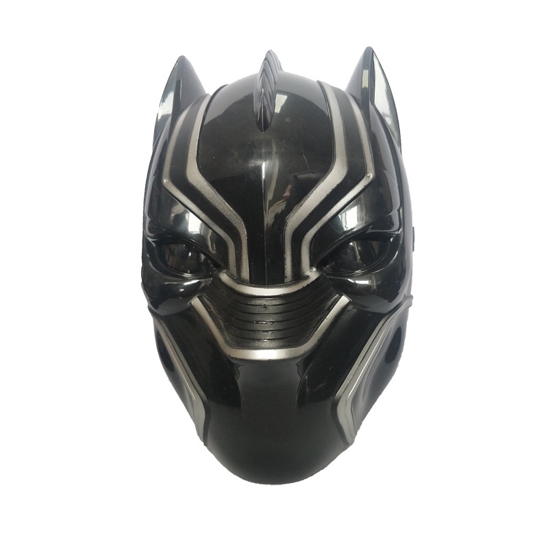 Mainan Figure Topeng The Avengers Black Panther Superhero Topeng LED Cosplay Halloween Realistis Properti Pesta Untuk Anak Dewasa