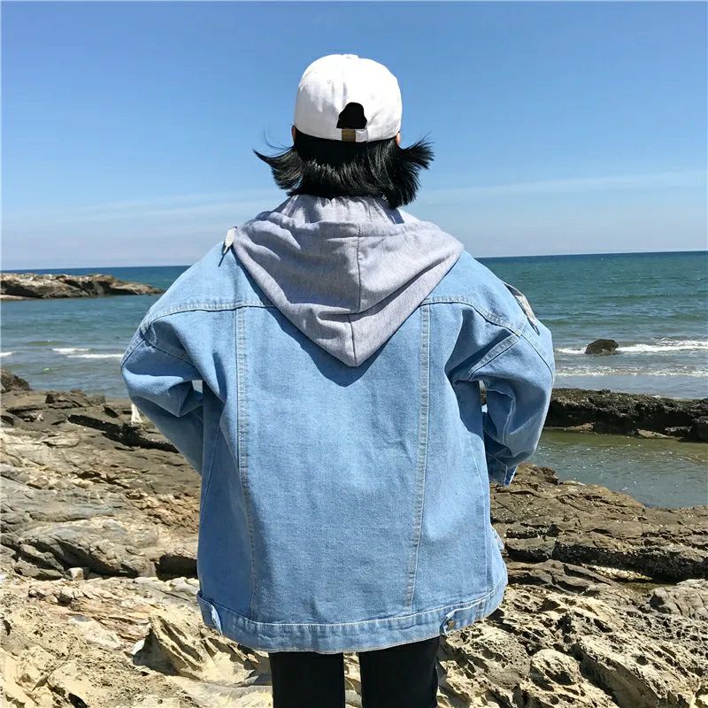 Jaket Jeans Hoodie Kupluk Best Seller Kualitas Distro Pria Wanita