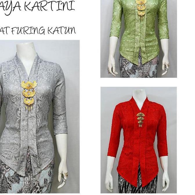 ✺ Indah KEBAYA BRUKAT MODERN KARTINI LENGAN 7/8 Furing Katun KEBAYA WISUDA KEBAYA KATUN KEBAYA AKAD 