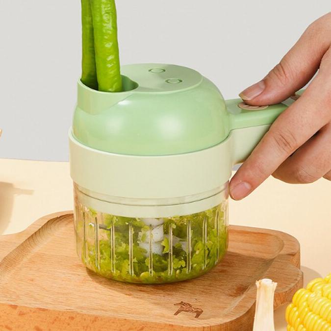 GROSIR { OMG } Blender Sayur 4 in 1Model Genggam / Set Alat Pemotong Sayuran Tanpa Kabel pengiris pe