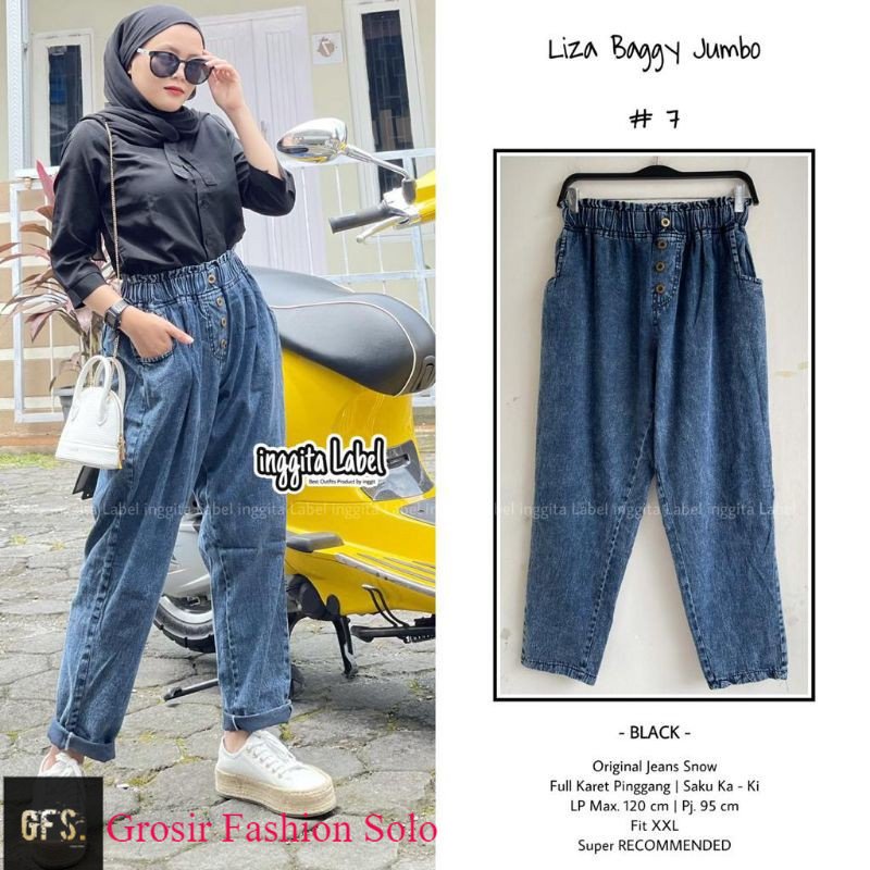 LIZA BAGGY JUMBO #7 | CELANA BOYFRIEND JEANS | BY INGGITA