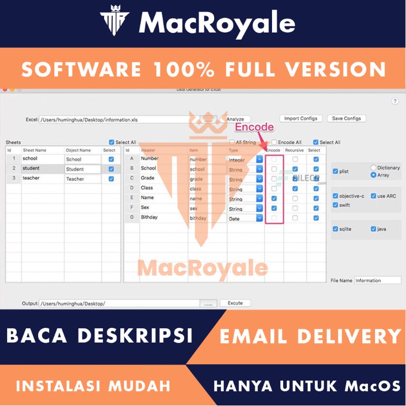 [MacOS] DataGenerator for Excel Full Version Lifetime Full Garansi