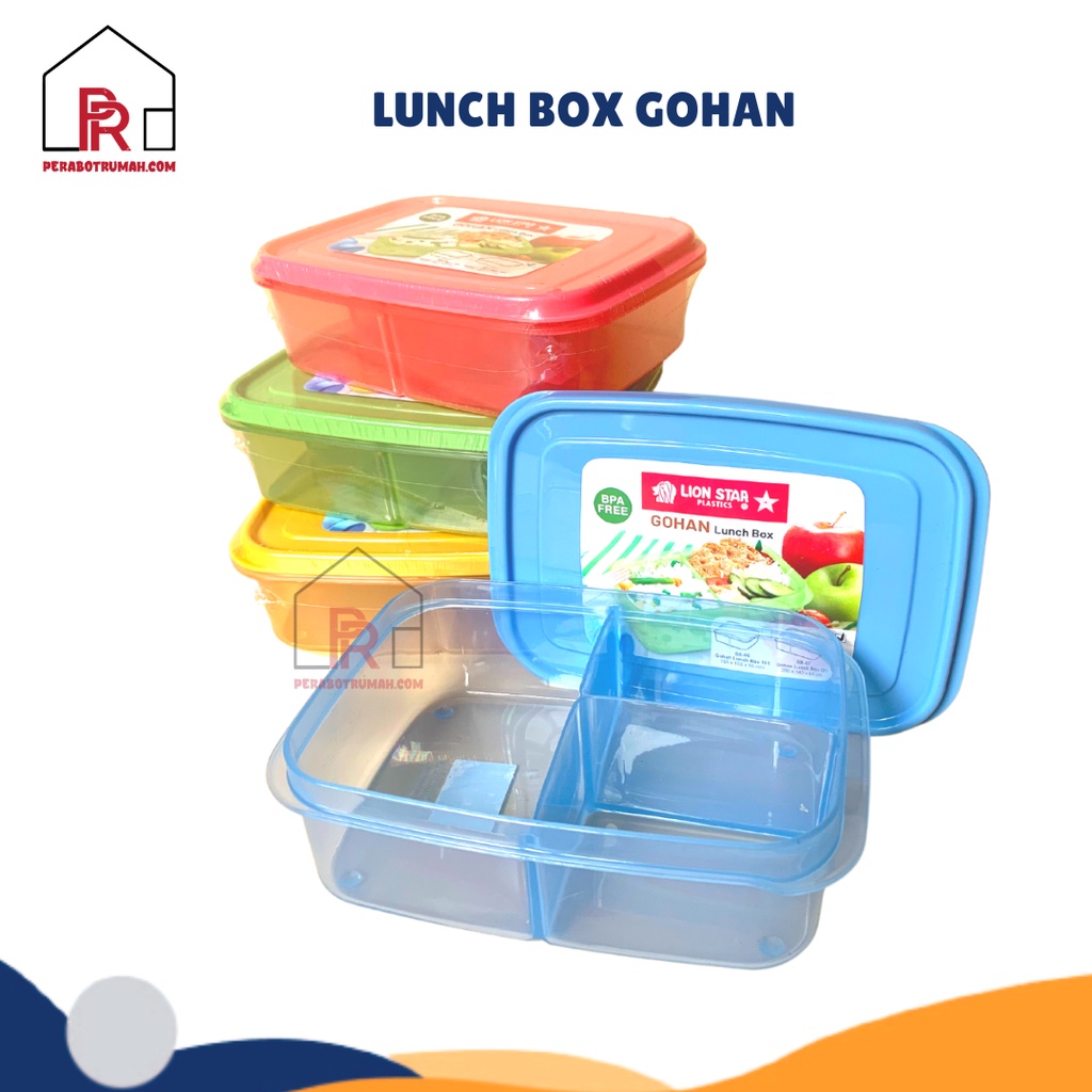 Tempat Makan Sekat Gohan / Lunch Box Kotak Bekal Anak Sekolah Lucu