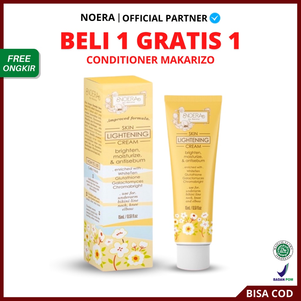 [ FREE GIFT ] Noera Skin Lightening Cream 15ml - Cream Pemutih Ketiak BPOM