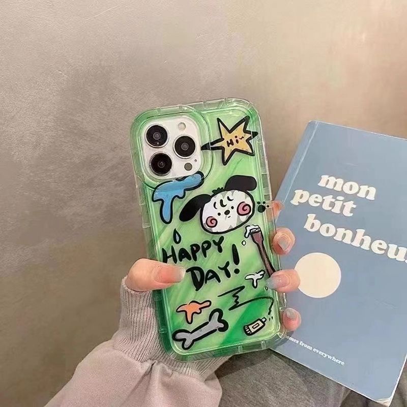 IPHONE Soft Phone Case Kompatibel Untuk Iphone14 13 11 12 Pro XS Max X XR 7 8 Plus Lucu Casing Transparan TPU Silikon Shockproof Cover