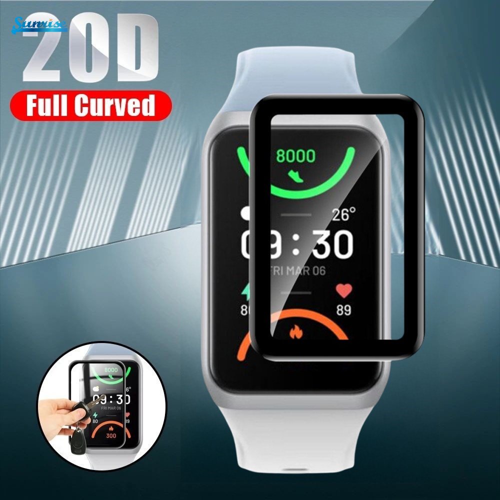 Full Cover HD Pelindung Jam Tangan Resolusi Tinggi Anti Gores Melengkung PMMA Soft Smartwatch Screen Film Untuk OPPO Band2
