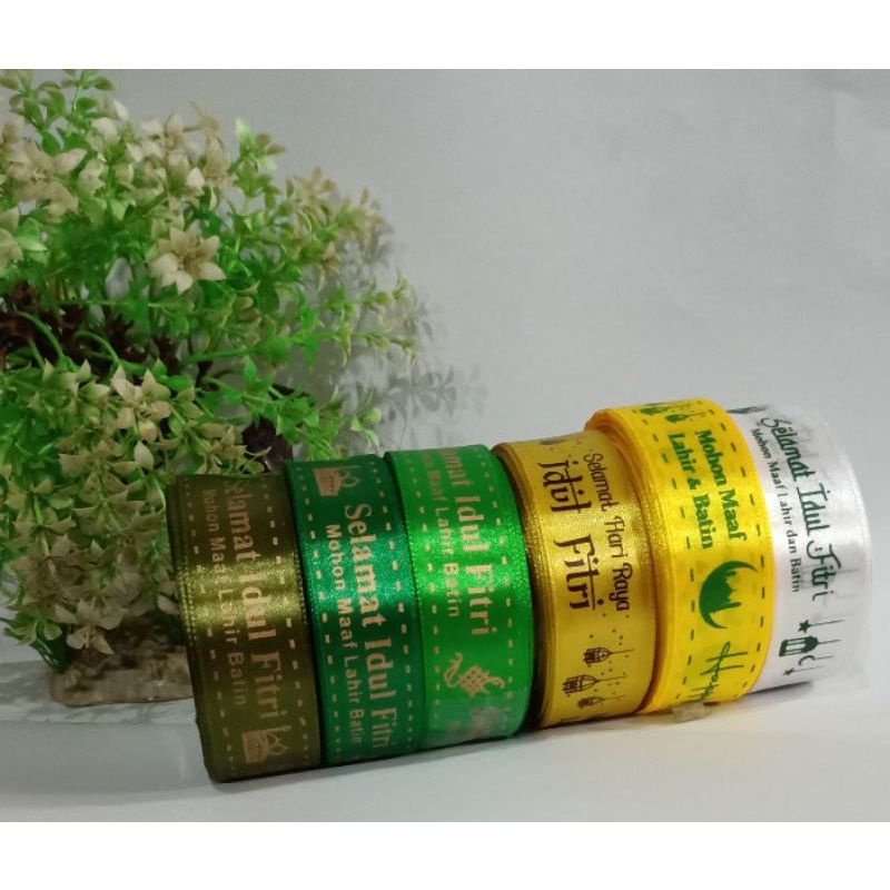 

Pita Satin 1 inch Edisi Lebaran Idul Fitri pita hampers pita roll