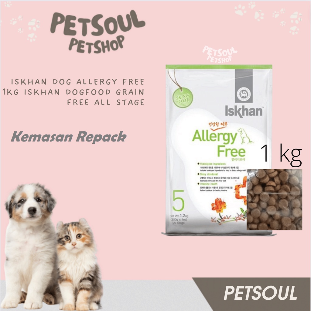 Iskhan Dog Allergy Free 1kg Iskhan Dogfood Grain Free All Stage