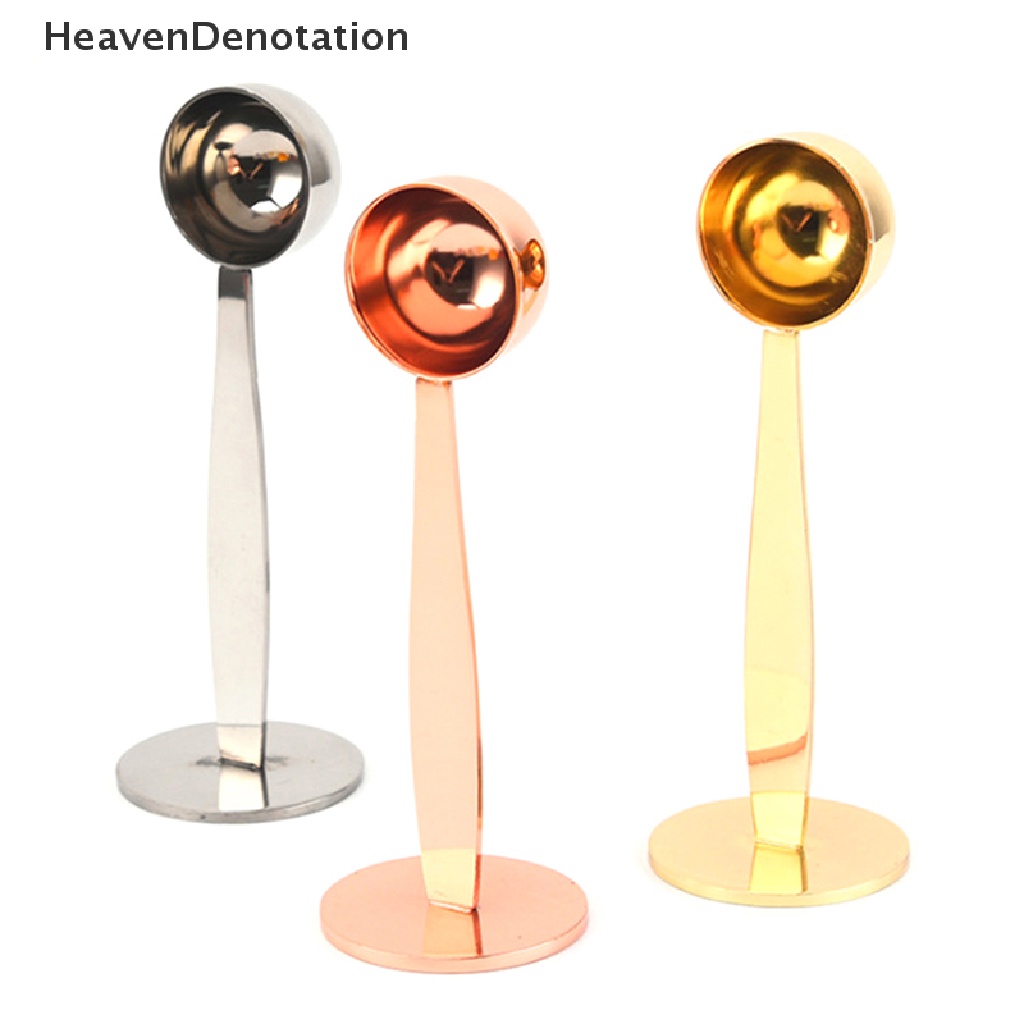 [HeavenDenotation] Sendok Kopi Portable 2in1 Stainless Steel Stand Tamper Spoon Tools HDV