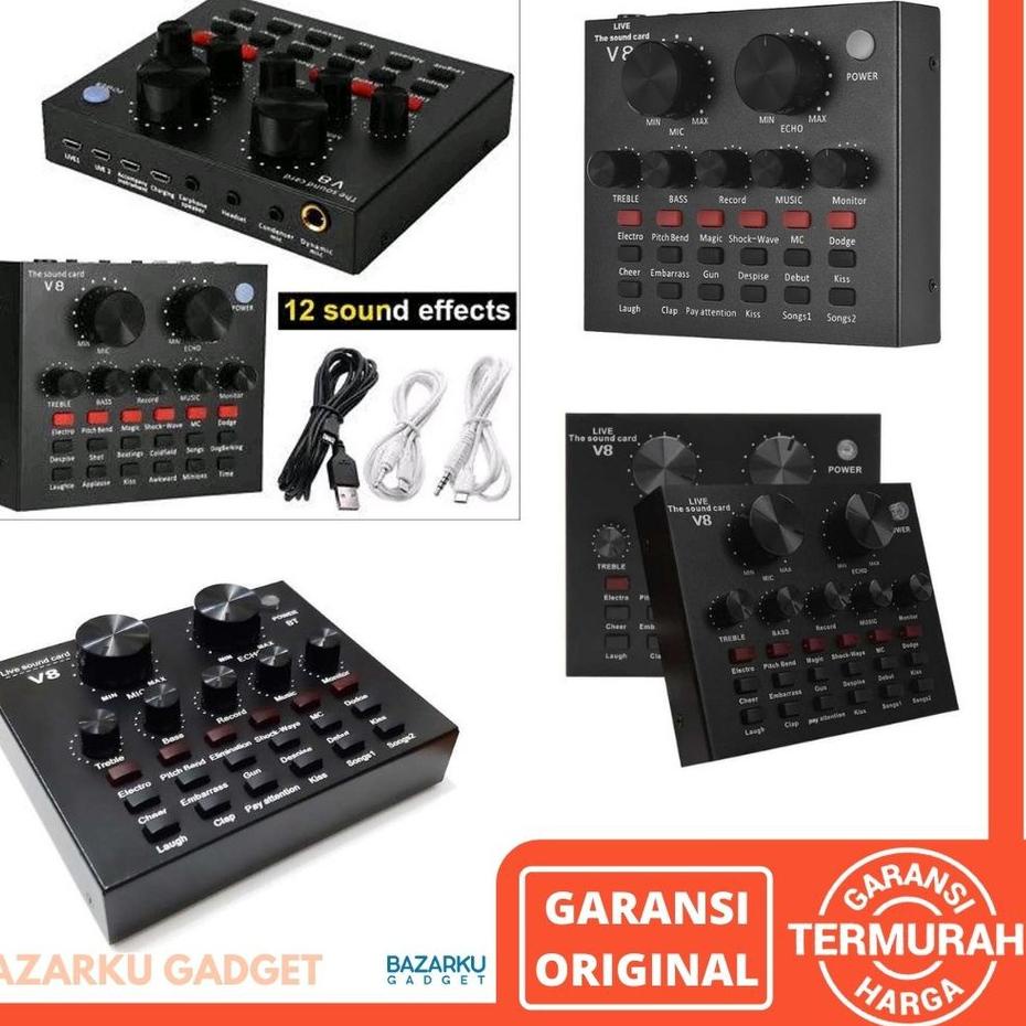♤ Sound Card V8 Mixer Bluetooth SoundCard V8 Mixer V8 Bluetooth Soundcard Mixer Sound Mixer Audio US