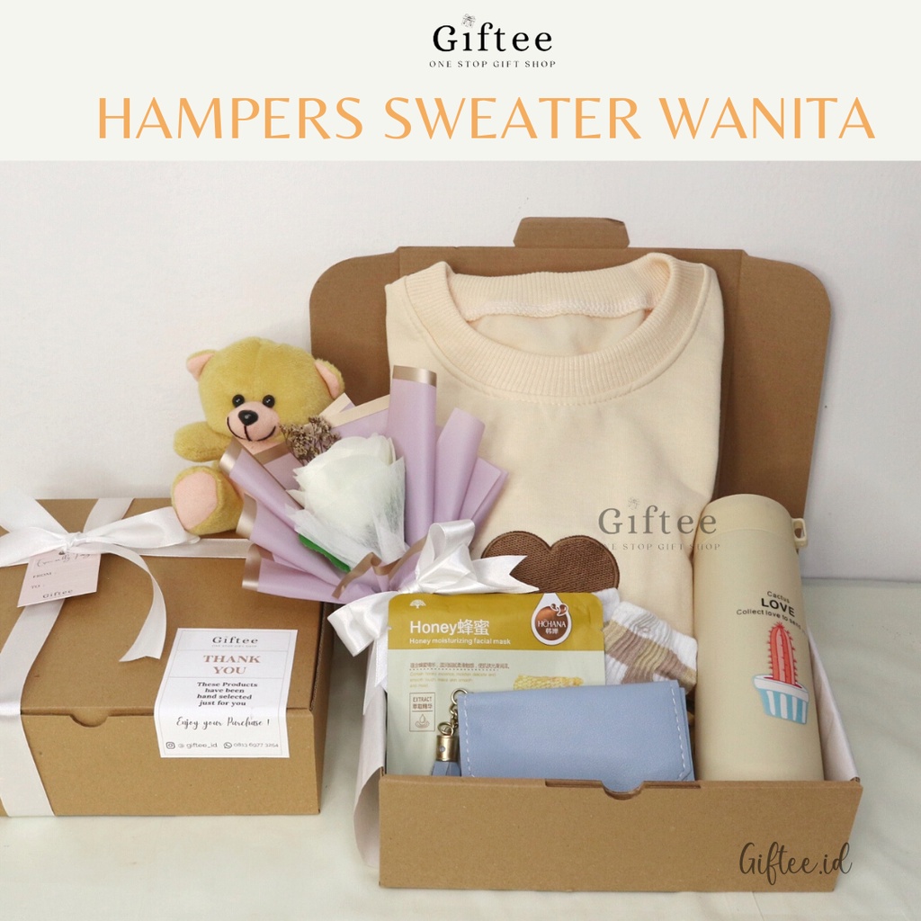 

HAMPERS WANITA SELENA SWEATER KADO ULANG TAHUN CEWEK HADIAH WISUDA PREMIUM BUKET BUNGA DOMPET BOTOL MINUM BONEKA JEKET JACKET BAJU BINGKISAN ULTAH ULANG TAHUN BIRTHDAY GRADUATION SEMPRO SIDANG ANNIVERSARY VALENTINE KADO CEWE PACAR GIFT MURAH GIFTEE ID