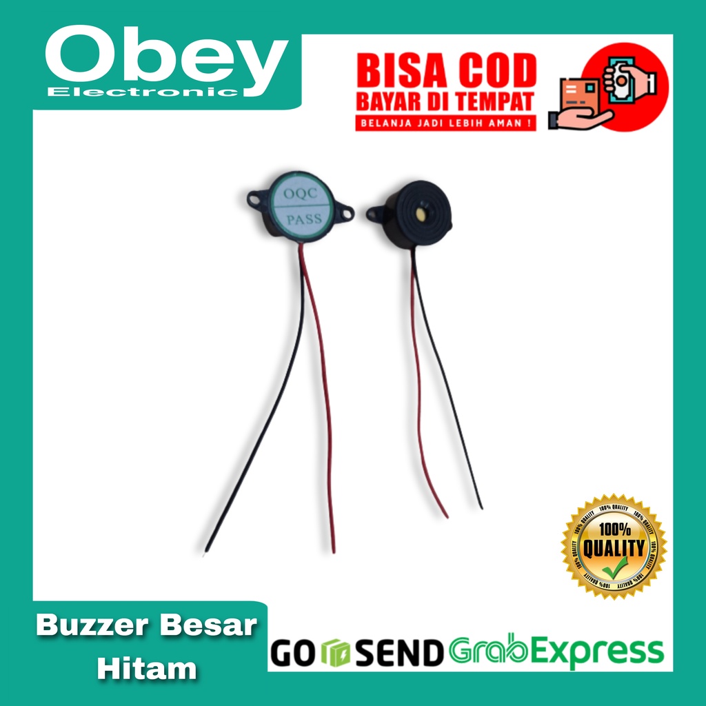 Buzzer Besar Hitam DC 5-12volt