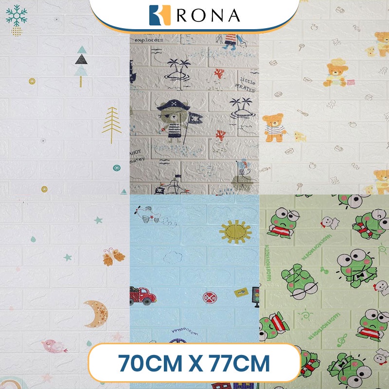RONA Wallfoam Dinding Cartoon Wallpaper Dinding Foam Kartun Dekorasi Kamar Anak Karakter Kartun Pand