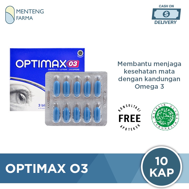 Optimax O3 10 Kapsul - Vitamin dan Suplemen Kesehatan Mata