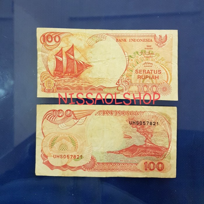 UP116 UANG KUNO 100 RUPIAH KAPAL PINISI TH 1992