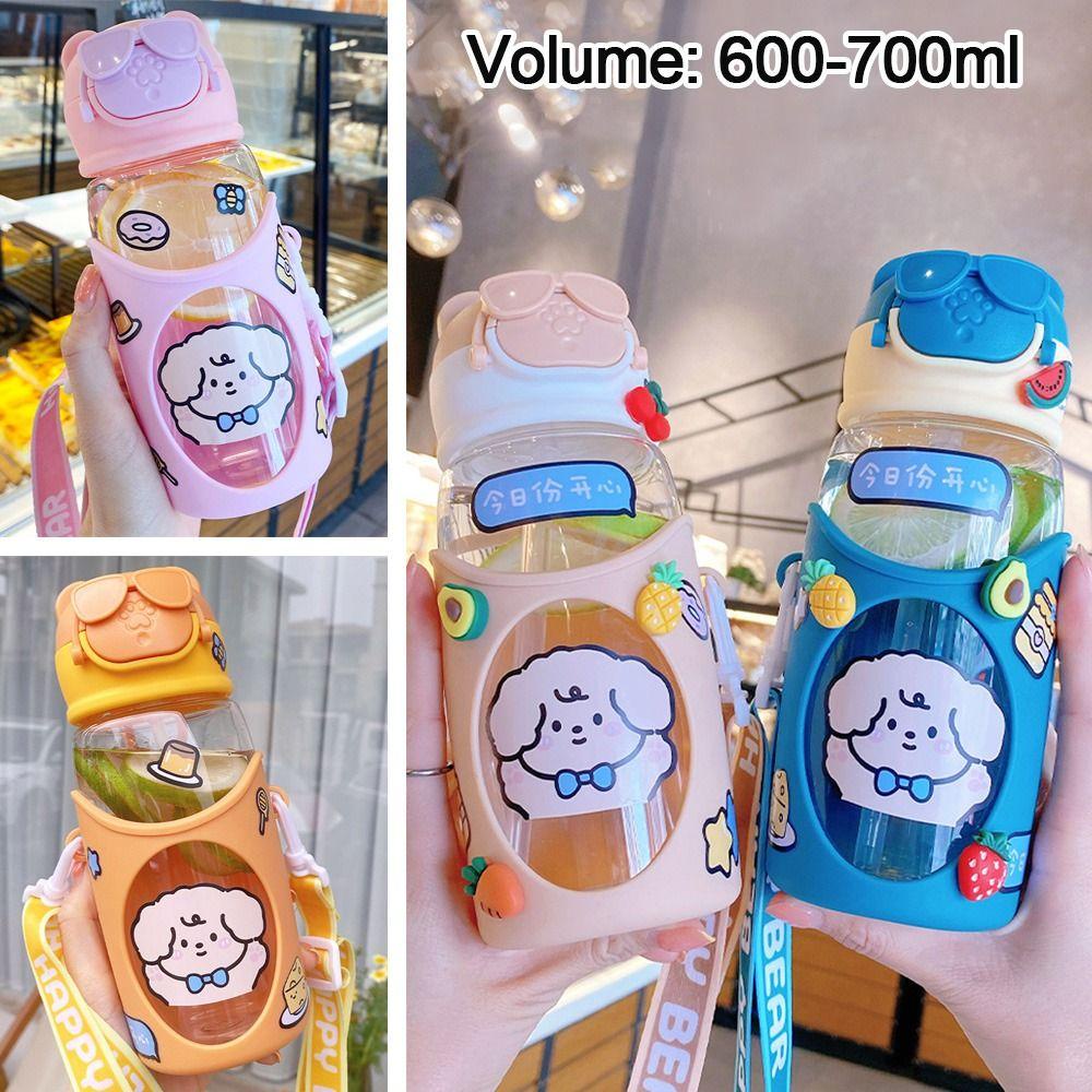 Solighter Kid Water Sippy Cups Outdoor Anti Bocor Dengan Tali Cangkir Makan Bayi