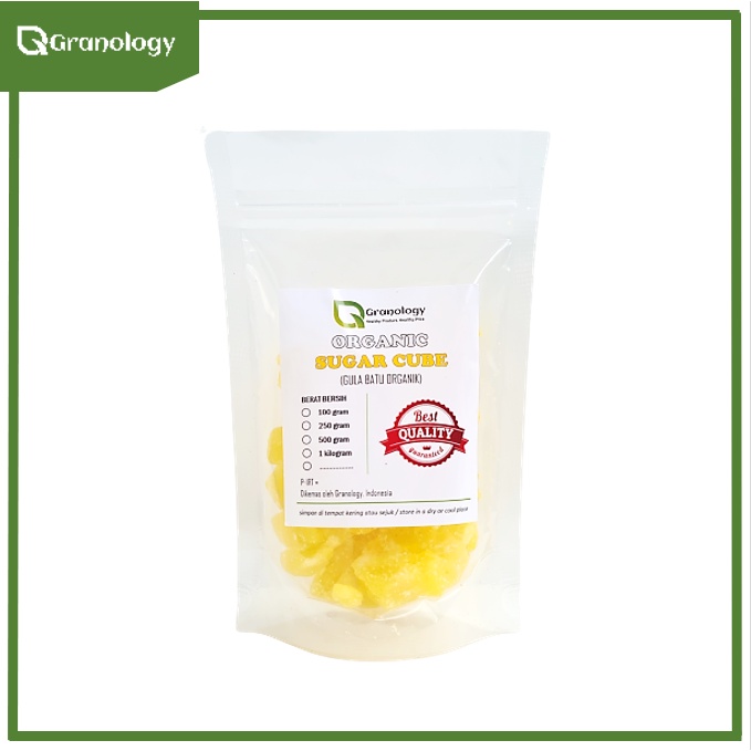 Organic Yellow Sugar Cubes / Gula Batu Kuning Organik (250 gram) by Granology