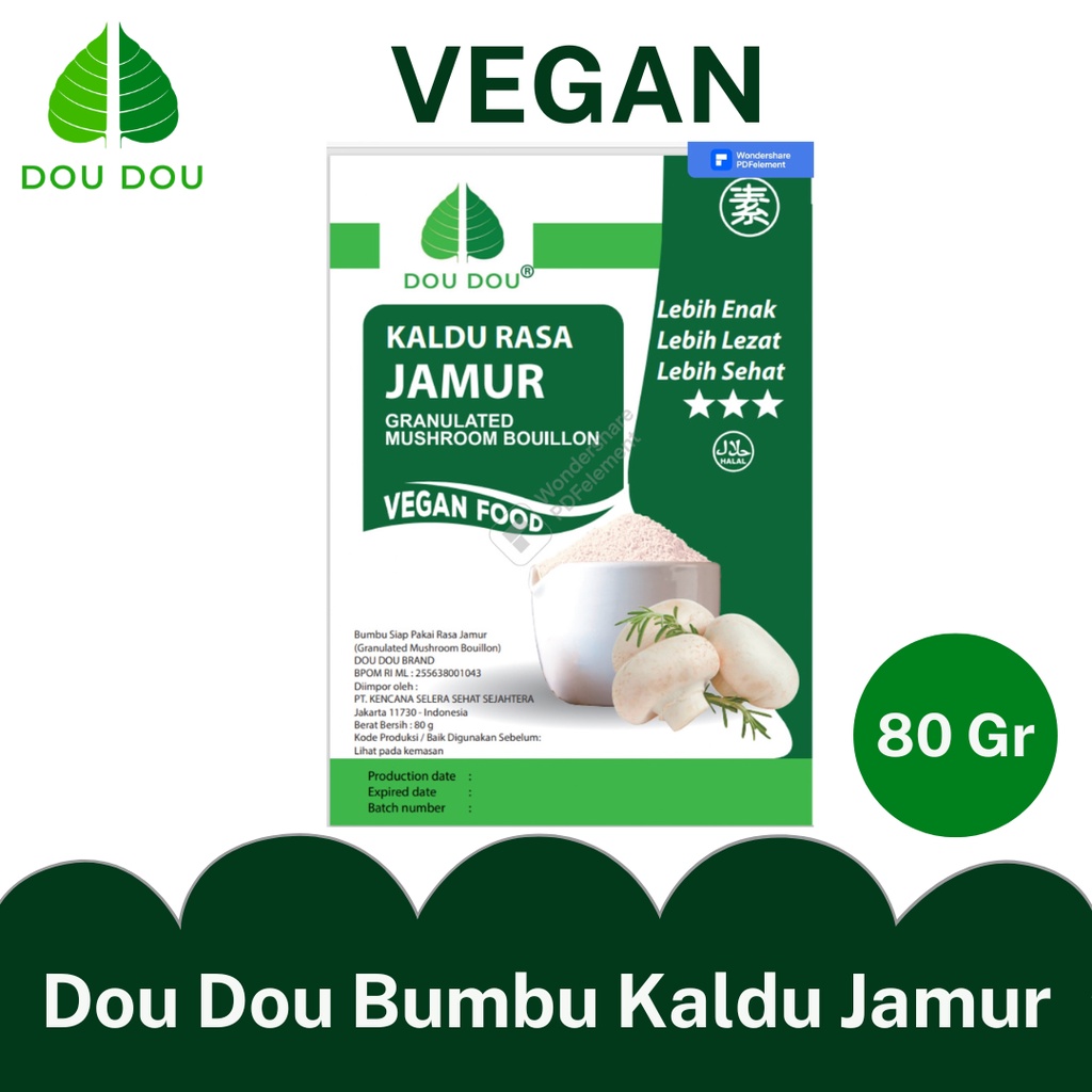 

Dou Dou Bumbu kaldu Jamur 80 gr