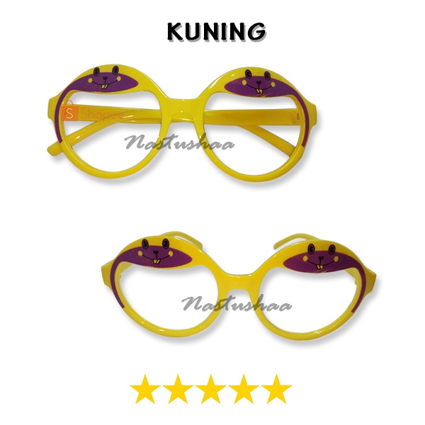 Kacamata Anak Bingkai Bulat Bunny Bugs Kacamata Fashion Gaya Lensa Transparan Anak Laki-Laki dan Perempuan Karakter Lucu NOCASE