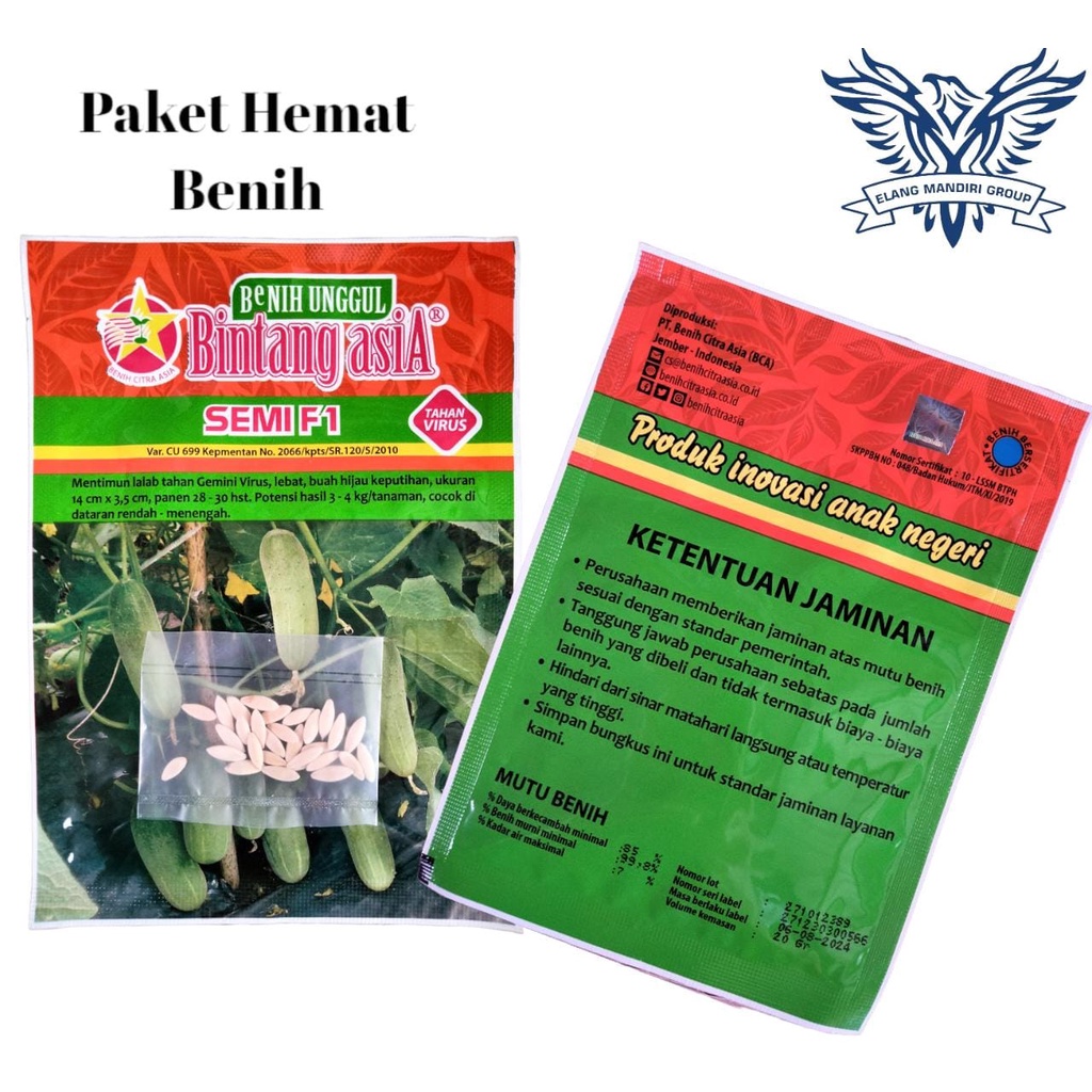 Repack 2000an Benih Bibit SEMI 0.50gr Benih SUPER HEMAT Bintang Asia Cocok Untuk di Pekarangan