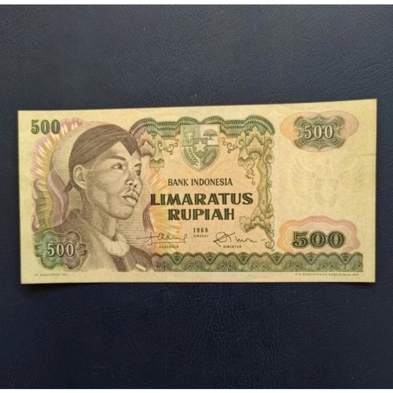 Uang Kuno 500 Rupiah Sudirman 1968 Langka