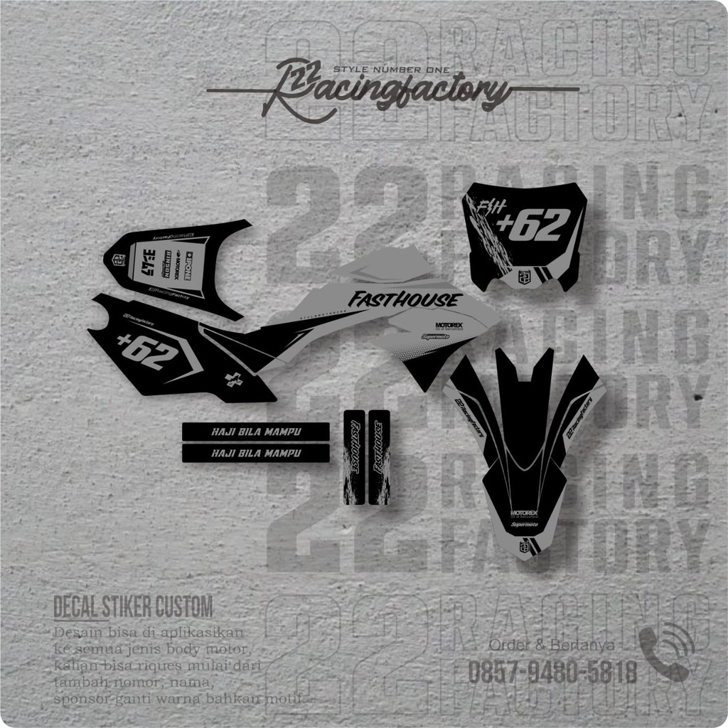 DECAL STIKER KLX BF / KLX DTRACKER / CRF / GORDONS/  KLX BF / KLX DTRACKER / KLX S OLD FULL BODY DES