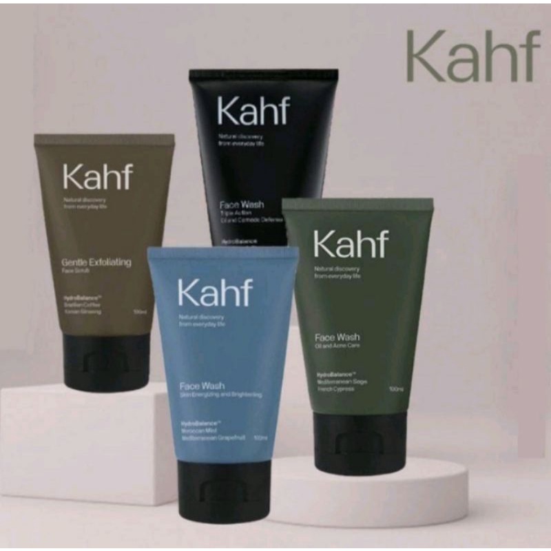Jual kahf face wash 100ml / kahf face scrub 100ml /sabun wajah pria