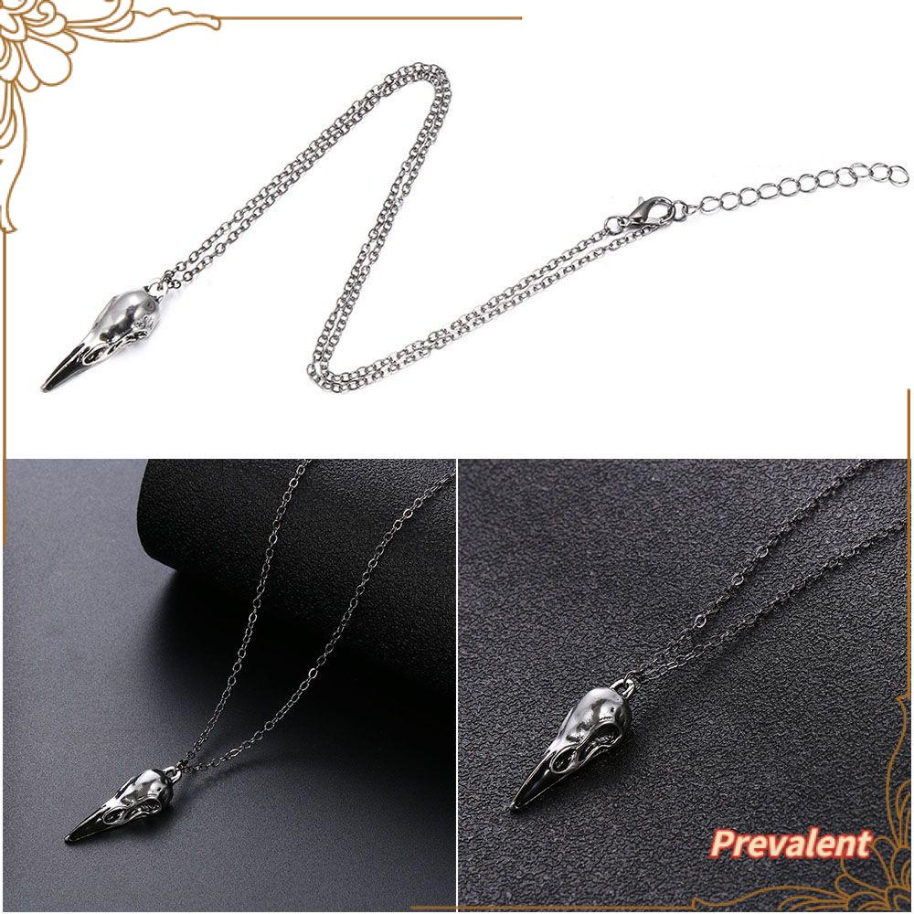 Preva Crow Head Skull Pendant Bohemia Perhiasan Choker Rock Vintage Hip Hop Gothic