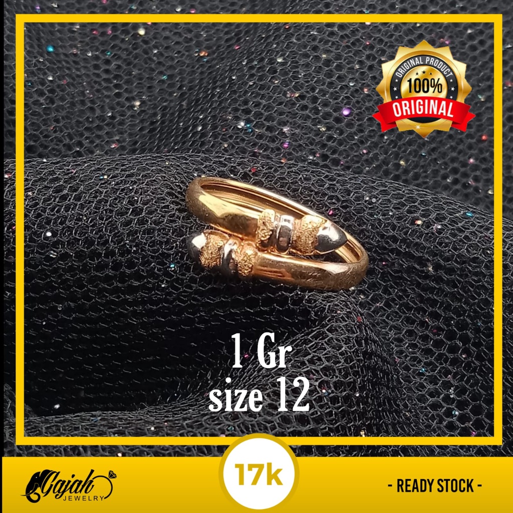 Cincin emas 17k - 1 gr kadar 750 - 4203