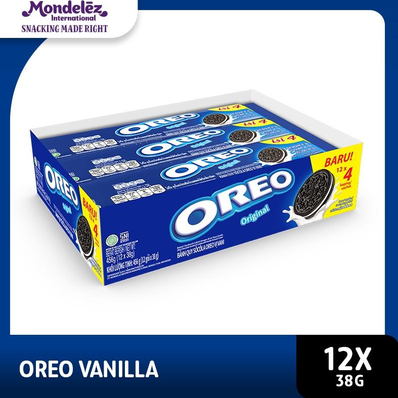 

☛Belanja di sini Oreo Biskuit Krim Vanila 12 x 38g ..,,.,,.,