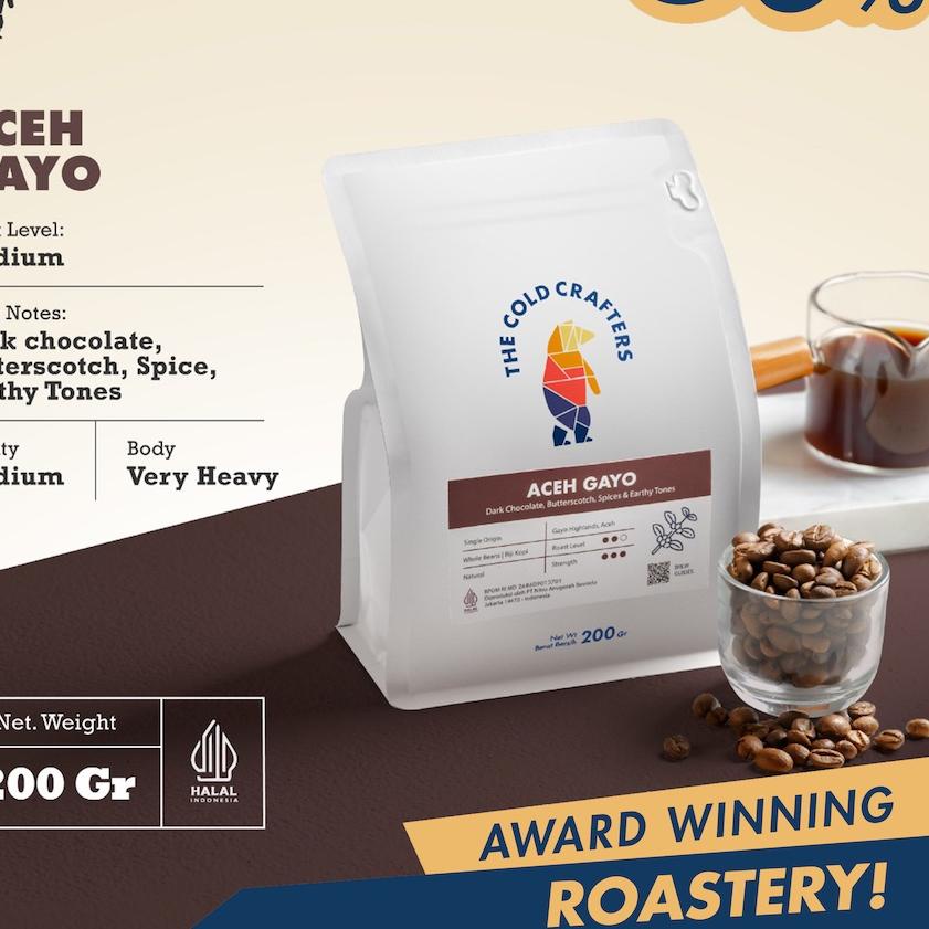 

♞ The Cold Crafters - Aceh Gayo Arabica Grade 1 Biji Kopi Roasted Beans - BIJI KOPI 100gr/200gr/1kg ♫