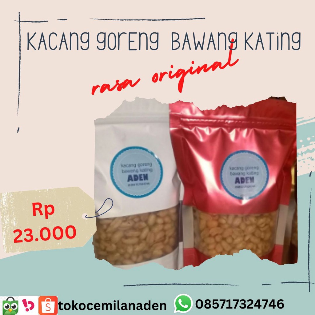 

cemilan aden - kacang goreng bawang putih - kacang bawang 250 gr