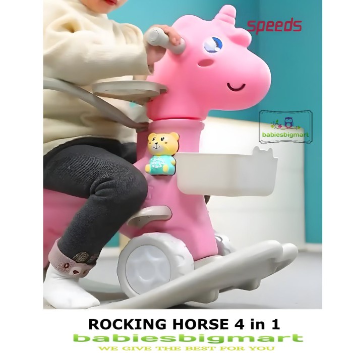 Ride On Mainan Kuda Kudaan SPEEDS 4in1 Mainan Anak Rocking Horse M1006