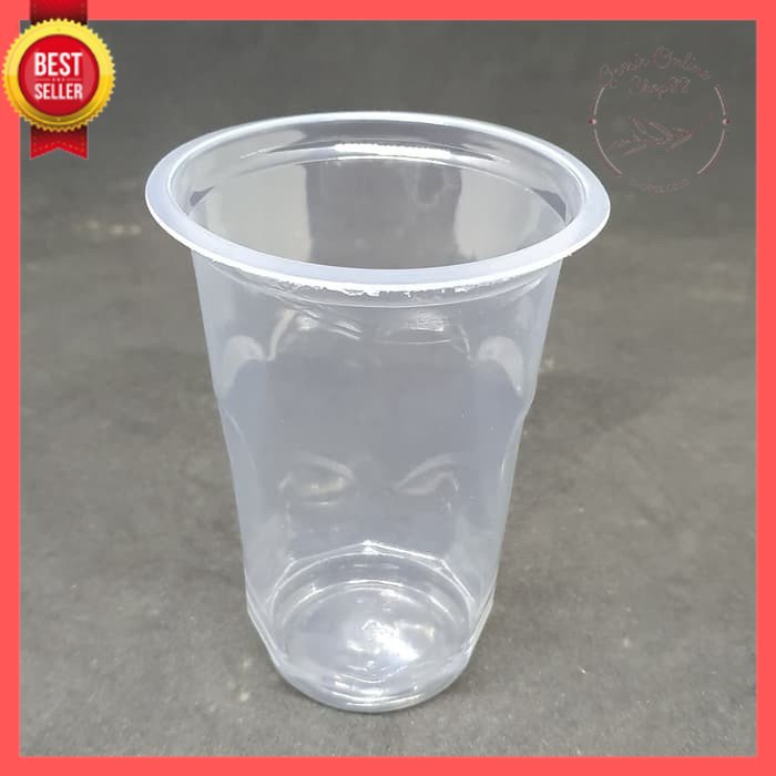 GOS -C406- 1 PCS Gelas Plastik Aqua 220ml - Gelas Plastik Bening Satuan - Gelas Kopi 220ml