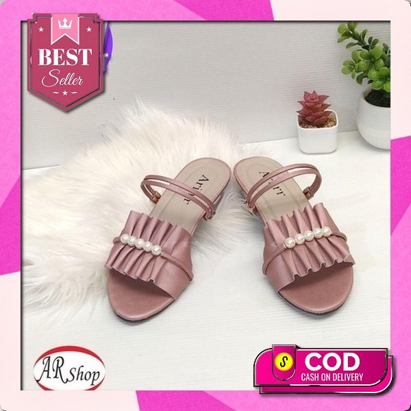 Sendal Anak Perempuan Sandal Kaca Heels Anak Perempuan High Hels Import Sendal Princes Hils Kondanga